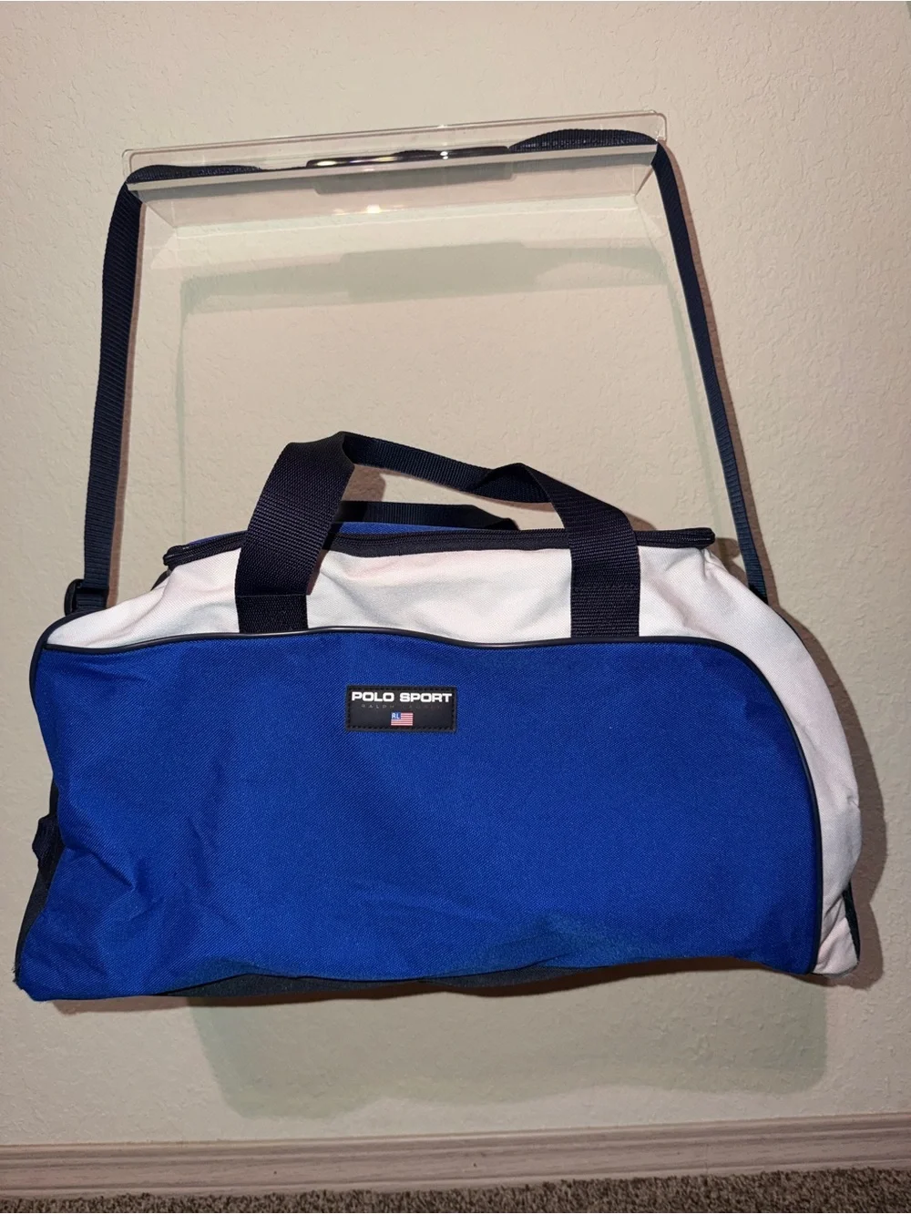 Polo by Ralph Lauren Blue and White Polo Sport Duffel